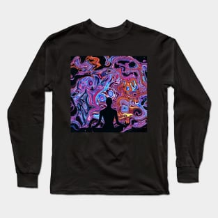 The Meditator - Phychedelic Design 1 Long Sleeve T-Shirt